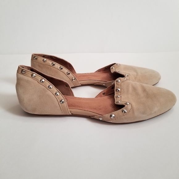 Corso Como D'orsay Studded Slip-on Tan Leather Flats Size 8.5 - Picture 6 of 7
